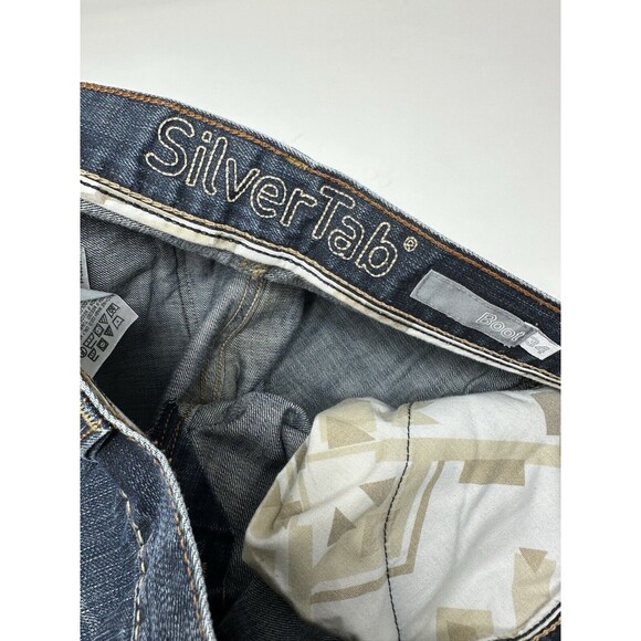 Vintage Levis Silver Tab Jeans Blue Black Denim Bootcut Y2K Western Mens 34x29 - Picture 10 of 14